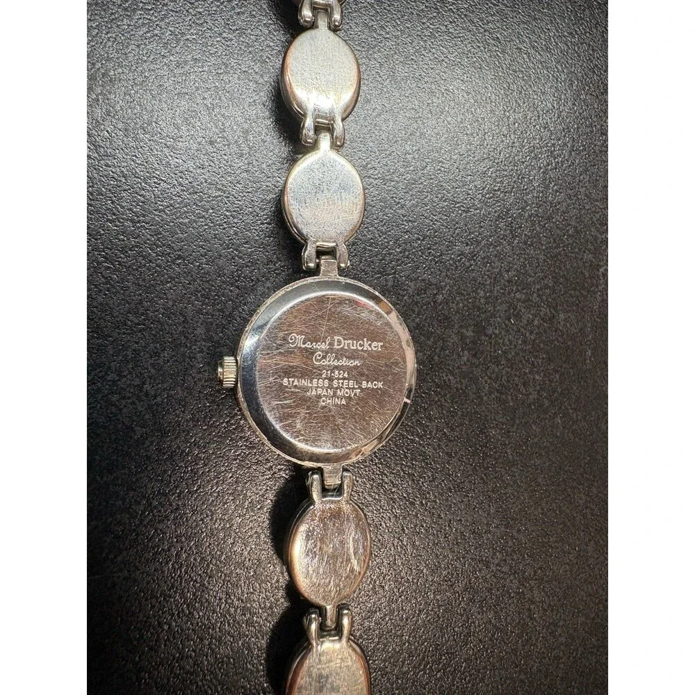 Marcel Drucker Collection Watch Silver Tone Turquoise Band